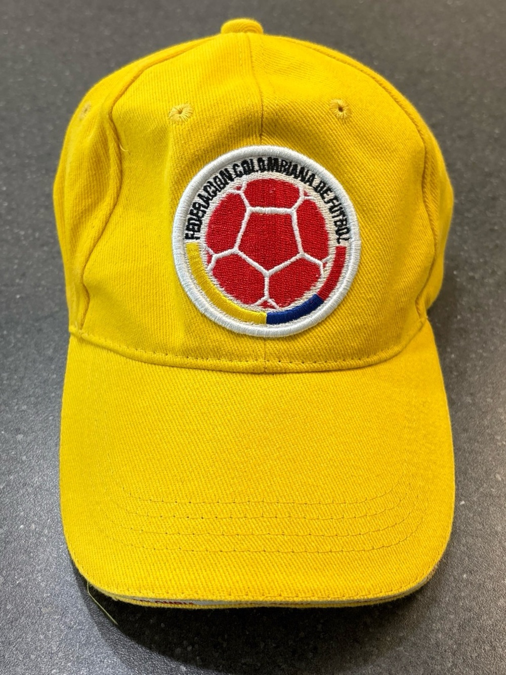 adidas Yellow Kids Soccer Cap with Embroidered Badge - Picture 1 of 5